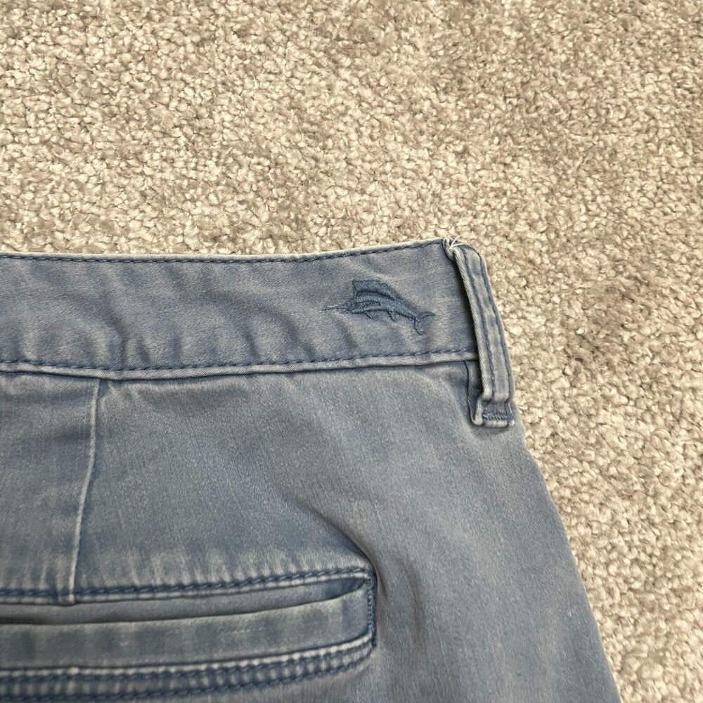 Tommy Bahama Chino Shorts Mens 36 Blue Pockets Cotton Blend Casual Outdoor 38x10 - Picture 12 of 13